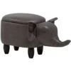 Modern Faux Leather Stool Storage Solid Wood Animal Dark Grey Elephant 2 Modern Faux Leather Stool Storage Solid Wood Animal Dark Grey Elephant -Children Furniture Store 10031471 1 1
