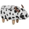 Modern Fabric Stool Black And White Upholstery Storage Solid Wood Animal Cow 1 Modern Fabric Stool Black And White Upholstery Storage Solid Wood Animal Cow -Children Furniture Store 10031488 1