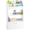 SoBuy White Wood Children‘s Storage Display Bookcase Cabinet KMB11-W -Children Furniture Store 10410428 1