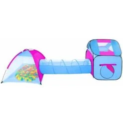 Large Play Tent With Tunnel + 200 Balls For Kids - Kids Pop Up Tent, Kids Tent, Pop Up Play Tent - Blue 9 Large Play Tent With Tunnel + 200 Balls For Kids - Kids Pop Up Tent, Kids Tent, Pop Up Play Tent - Blue -Children Furniture Store 12200801 3