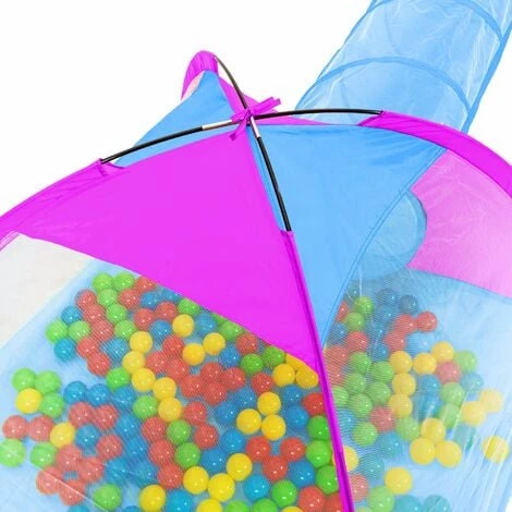 Large Play Tent With Tunnel + 200 Balls For Kids - Kids Pop Up Tent, Kids Tent, Pop Up Play Tent - Blue 6 Large Play Tent With Tunnel + 200 Balls For Kids - Kids Pop Up Tent, Kids Tent, Pop Up Play Tent - Blue - Image 4