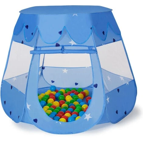 Play Tent With 100 Balls For Kids - Kids Pop Up Tent, Kids Tent, Pop Up Play Tent - Blue 3 Play Tent With 100 Balls For Kids - Kids Pop Up Tent, Kids Tent, Pop Up Play Tent - Blue - Image 2