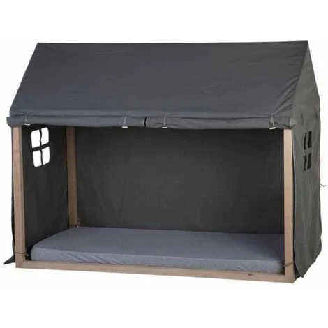 Bed House Cover 210x100x150 Cm Anthracite CHILDHOME 4 Bed House Cover 210x100x150 Cm Anthracite CHILDHOME - Image 2