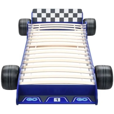 Children's Race Car Bed 90x200 Cm Blue VidaXL 5 Children's Race Car Bed 90x200 Cm Blue VidaXL - Image 3