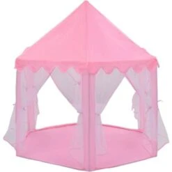 Princess Play Tent Pink VidaXL -Children Furniture Store 13725341 4