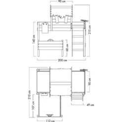 Wickey Kid's Bed, Bunk Bed Crazy Jungle - Canvas Cover Loft Bed 90 X 200 Cm - Apple Green/yellow -Children Furniture Store 14835297 5