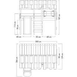 Wickey Kid's Bed, Loft Bed CrAzY Lagoon With Slide Single Bed 90 X 200 Cm, Children's Bed - Blue -Children Furniture Store 14835344 5
