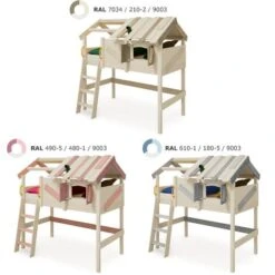 Wickey Kid's Bed, Loft Bed CrAzY Cove Canvas Cover Single Bed 90 X 200 Cm, Children's Bed - Brown 9 Wickey Kid's Bed, Loft Bed CrAzY Cove Canvas Cover Single Bed 90 X 200 Cm, Children's Bed - Brown -Children Furniture Store 14835348 4