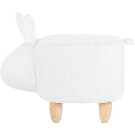 Fabric Stool Nursery Children Room Solid Wood Legs Animal Footrest White Bunny 6 Fabric Stool Nursery Children Room Solid Wood Legs Animal Footrest White Bunny - Image 5