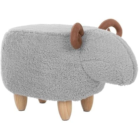 Modern Fabric Stool Footrest Pouffe Nursery Children Room Animal Grey Lamb 3 Modern Fabric Stool Footrest Pouffe Nursery Children Room Animal Grey Lamb