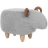 Modern Fabric Stool Footrest Pouffe Nursery Children Room Animal Grey Lamb -Children Furniture Store 15793190 1