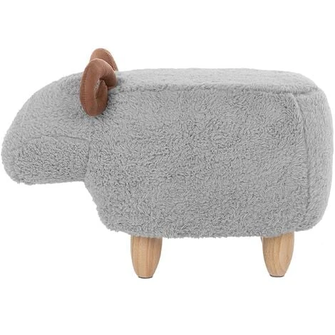 Modern Fabric Stool Footrest Pouffe Nursery Children Room Animal Grey Lamb 6 Modern Fabric Stool Footrest Pouffe Nursery Children Room Animal Grey Lamb - Image 4