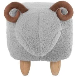 Modern Fabric Stool Footrest Pouffe Nursery Children Room Animal Grey Lamb 11 Modern Fabric Stool Footrest Pouffe Nursery Children Room Animal Grey Lamb -Children Furniture Store 15793190 5 1