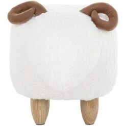 Modern Fabric Stool Footrest Pouffe Nursery Children Room Animal White Lamb -Children Furniture Store 15793211 5