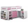 Pink & White Cabin Bed 3ft (90cm) -Children Furniture Store 16080670 1