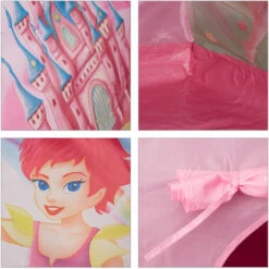 Relaxdays Play Tent For Girls, Fairy Castle Playhouse For Indoor And Outdoor Use, HWD 90x118x115 Cm, Pink 9 Relaxdays Play Tent For Girls, Fairy Castle Playhouse For Indoor And Outdoor Use, HWD 90x118x115 Cm, Pink -Children Furniture Store 16118756 4