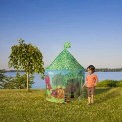 Relaxdays Dinosaur Play Tent, Small Children’s Dino Playhouse, Green Teepee For Indoor And Outdoor Use, HxWxD: 150 X 100 X 100 Cm, Green 8 Relaxdays Dinosaur Play Tent, Small Children’s Dino Playhouse, Green Teepee For Indoor And Outdoor Use, HxWxD: 150 X 100 X 100 Cm, Green -Children Furniture Store 16118773 2
