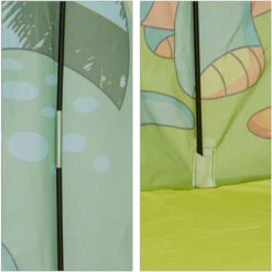 Relaxdays Dinosaur Play Tent, Small Children’s Dino Playhouse, Green Teepee For Indoor And Outdoor Use, HxWxD: 150 X 100 X 100 Cm, Green 11 Relaxdays Dinosaur Play Tent, Small Children’s Dino Playhouse, Green Teepee For Indoor And Outdoor Use, HxWxD: 150 X 100 X 100 Cm, Green -Children Furniture Store 16118773 5