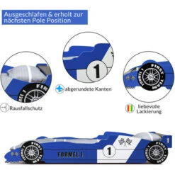 Formula 1 Car Bed 90 X 200 Cm Including Slatted Frame Bedroom Furniture 11 Formula 1 Car Bed 90 X 200 Cm Including Slatted Frame Bedroom Furniture -Children Furniture Store 17461764 5