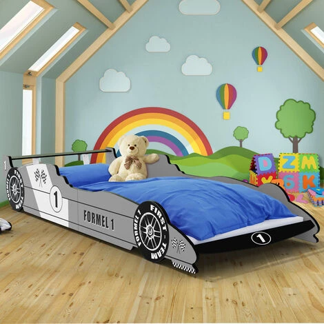 Child Car Bed Frame For Children Kids Single Junior Beds Silver 3x7.5ft Bedroom 3 Child Car Bed Frame For Children Kids Single Junior Beds Silver 3x7.5ft Bedroom