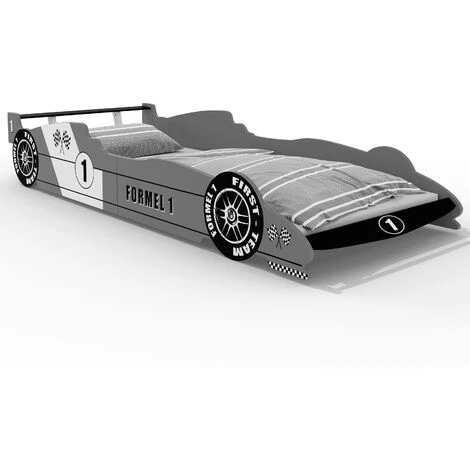 Child Car Bed Frame For Children Kids Single Junior Beds Silver 3x7.5ft Bedroom 4 Child Car Bed Frame For Children Kids Single Junior Beds Silver 3x7.5ft Bedroom - Image 2