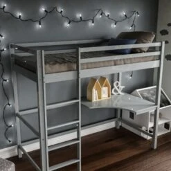 Sydney 3ft Single Solid Pine Wood Bunk Bed With Desk, Grey 10 Sydney 3ft Single Solid Pine Wood Bunk Bed With Desk, Grey -Children Furniture Store 17766999 4