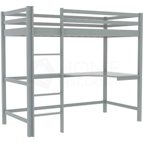 Sydney 3ft Single Solid Pine Wood Bunk Bed With Desk, Grey 7 Sydney 3ft Single Solid Pine Wood Bunk Bed With Desk, Grey - Image 5