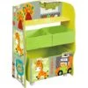 Kid Safari Storage Shelf With Toybox - Green Bins -Children Furniture Store 17792270 1