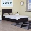 Lisbon 3ft Single Faux Leather Ottoman Bed Frame, Brown, 190 X 90 Cm -Children Furniture Store 18014092 1