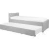 Modern Fabric EU Single Trundle Bed Frame 3ft Light Grey Slatted Marmande -Children Furniture Store 18275343 1