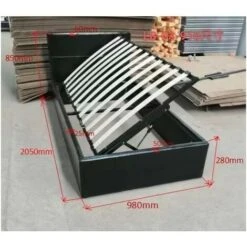 KOSY KOALA Ottoman Leather Side Lift Storage Bed (3ft Single, Black) -Children Furniture Store 18658491 5