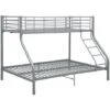 Bunk Bed Frame Grey Metal 140x200 Cm/90x200 Cm VidaXL -Children Furniture Store 18752813 1