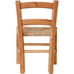 Solid Beechwood Natural Finish Woth Straw Seat W30xDP29xH50 Cm Sized Baby Chair. Made In Italy -Children Furniture Store 19299866 5