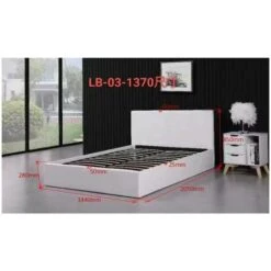 KOSY KOALA Ottoman Storage Bed Side Lift Opening White Colour (White, 4ft6 DOUBLE) -Children Furniture Store 19698553 4