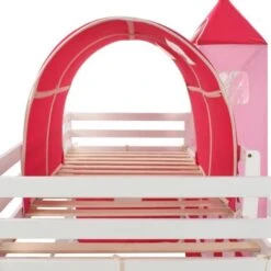 Hommoo Children's Loft Bed Frame With Slide & Ladder Pinewood 97x208 Cm VD23796 -Children Furniture Store 20514641 4