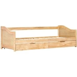 Hommoo Pull-out Sofa Bed Frame Pinewood 90x200 Cm VD24040 -Children Furniture Store 20515725 3