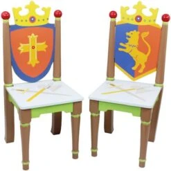 Fantasy Fields Childrens Knights & Dragons Kids Wooden Chair Set TD-11837A2