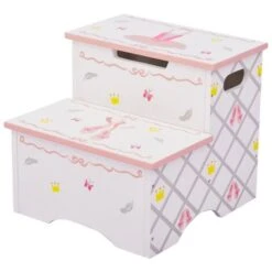 Fantasy Fields Girls Swan Lake Wooden Kids Step Stool Potty Training TD-12719A