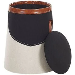 Kids Pouffe Footstool Faux Linen Upholstered With Storage Beige Apache 10 Kids Pouffe Footstool Faux Linen Upholstered With Storage Beige Apache -Children Furniture Store 23759272 4