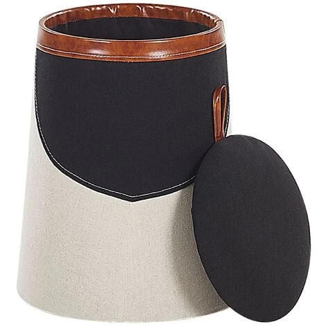 Kids Pouffe Footstool Faux Linen Upholstered With Storage Beige Apache 6 Kids Pouffe Footstool Faux Linen Upholstered With Storage Beige Apache - Image 4