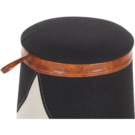 Kids Pouffe Footstool Faux Linen Upholstered With Storage Beige Apache 7 Kids Pouffe Footstool Faux Linen Upholstered With Storage Beige Apache - Image 5