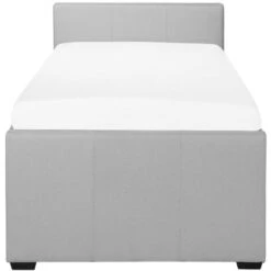 Modern Fabric EU Small Single Trundle Bed Frame 2ft6 Light Grey Slatted Marmande -Children Furniture Store 23985980 5