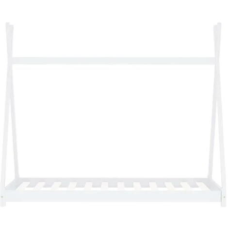 Kids Bed Frame White Solid Pine Wood 70x140 Cm VidaXL 6 Kids Bed Frame White Solid Pine Wood 70x140 Cm VidaXL - Image 4