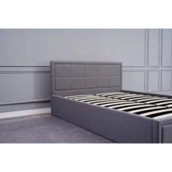 KOSY KOALA Grey Upholstered Storage Ottoman Gas Side Lift Bed Natural Linen Fabric Bed - 3FT SINGLE 10 KOSY KOALA Grey Upholstered Storage Ottoman Gas Side Lift Bed Natural Linen Fabric Bed - 3FT SINGLE -Children Furniture Store 26668473 4