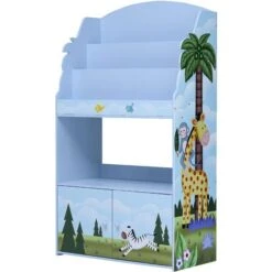 Fantasy Fields Sunny Safari Kids 3-Tier Wooden Bookcase & Storage Multi TD-13394SS