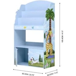 Fantasy Fields Sunny Safari Kids 3-Tier Wooden Bookcase & Storage Multi TD-13394SS -Children Furniture Store 26974474 4