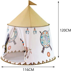 Livingandhome Children Girls Princess Indian Teepee Tent Playhouse -Children Furniture Store 28269480 2