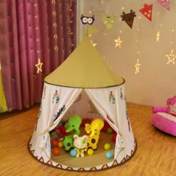 Livingandhome Children Girls Princess Indian Teepee Tent Playhouse -Children Furniture Store 28269480 4