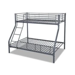 Palmdale Metal Triple Sleeper Bunk Bed, Single / Double (Frame Only) - Silver