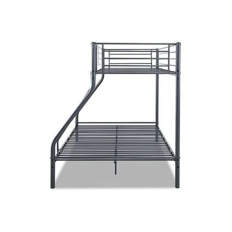 Palmdale Metal Triple Sleeper Bunk Bed, Single / Double (Frame Only) - Silver 4 Palmdale Metal Triple Sleeper Bunk Bed, Single / Double (Frame Only) - Silver - Image 2
